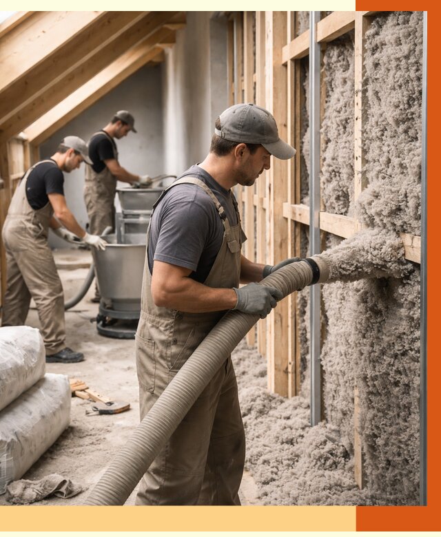 Утепление таунхауса эковатой в Богородицке от 2351 руб./м² — монтаж и задувка | ТепломастерБгд