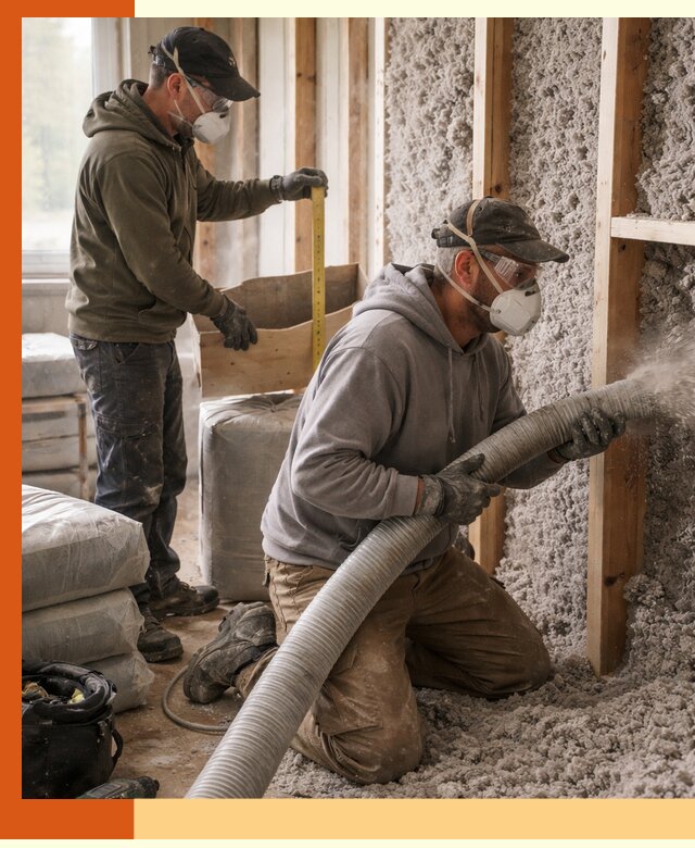 Утепление таунхауса эковатой в Богородицке для максимально теплых стен