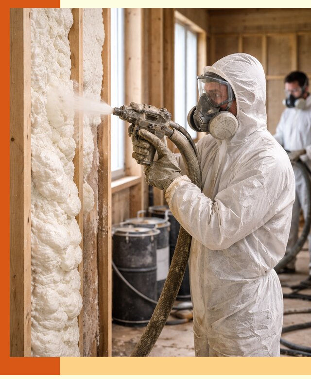 Утепление каркасного дома пенополиуретаном в Богородицке