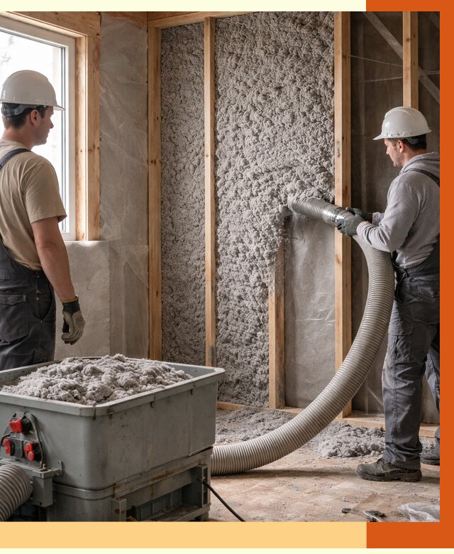 Утепление каркасного дома эковатой в Богородицке от 1923 руб. | ТепломастерБгд