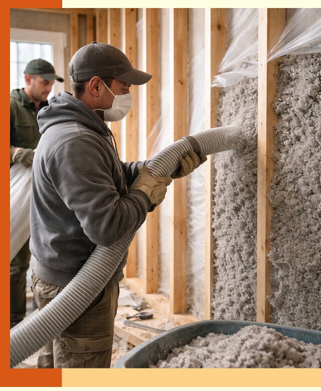 Утепление каркасного дома эковатой в Богородицке — качественно и надолго