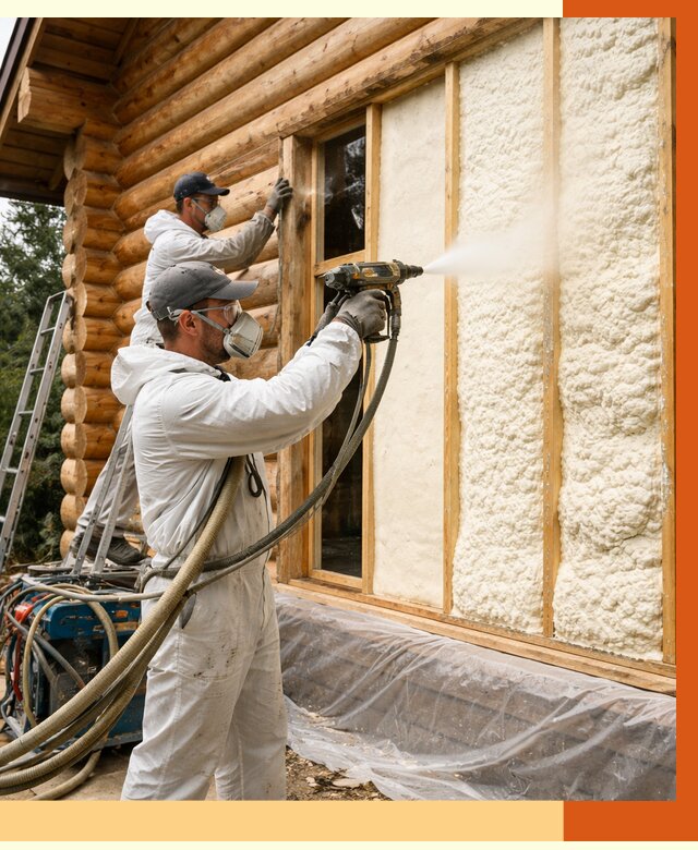 Утепление деревянного дома ППУ в Богородицке от 4488 руб/м2 | ТепломастерБгд — под ключ