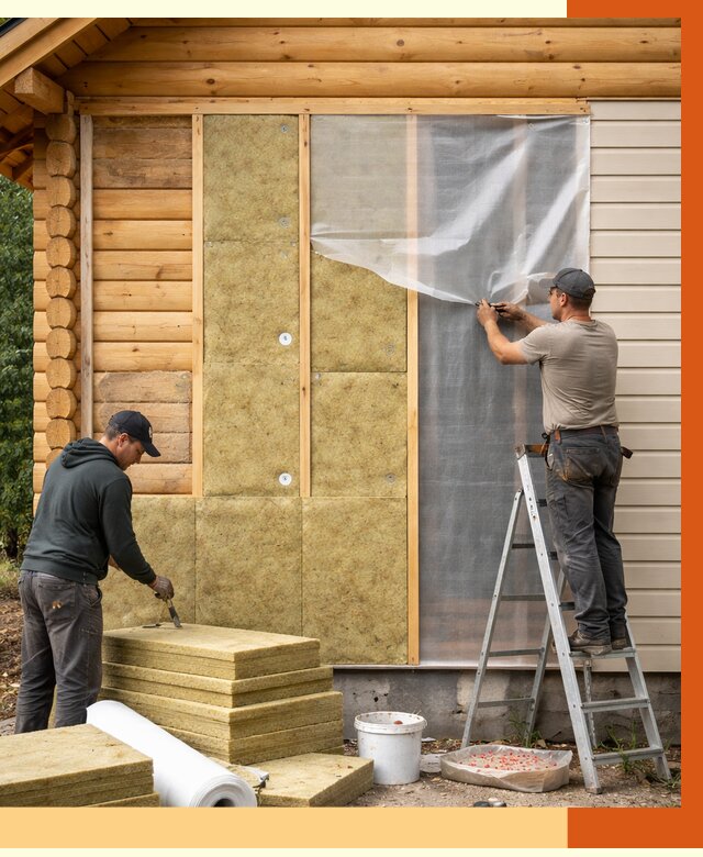 Утепление дома из бруса в Богородицке от 4007 руб./м2 — работы под ключ | ТепломастерБгд