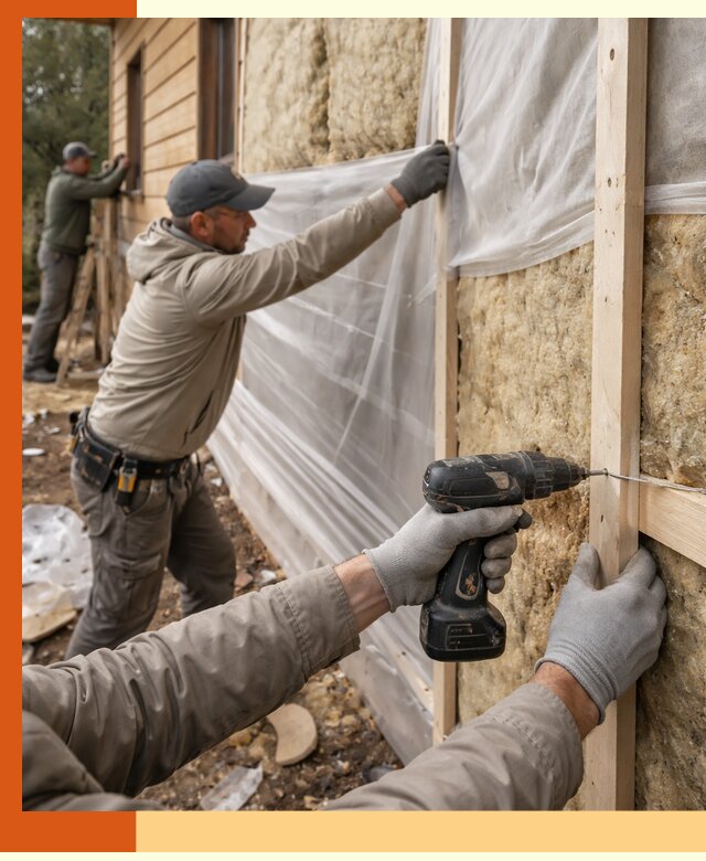 Утепление дома из бруса в Богородицке качественно и долговечно