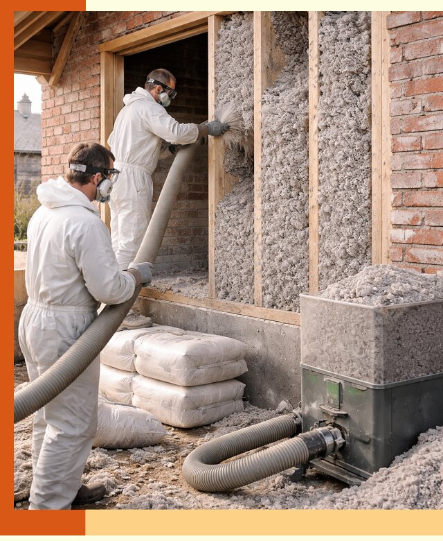 Утепление кирпичного дома эковатой в Богородицке