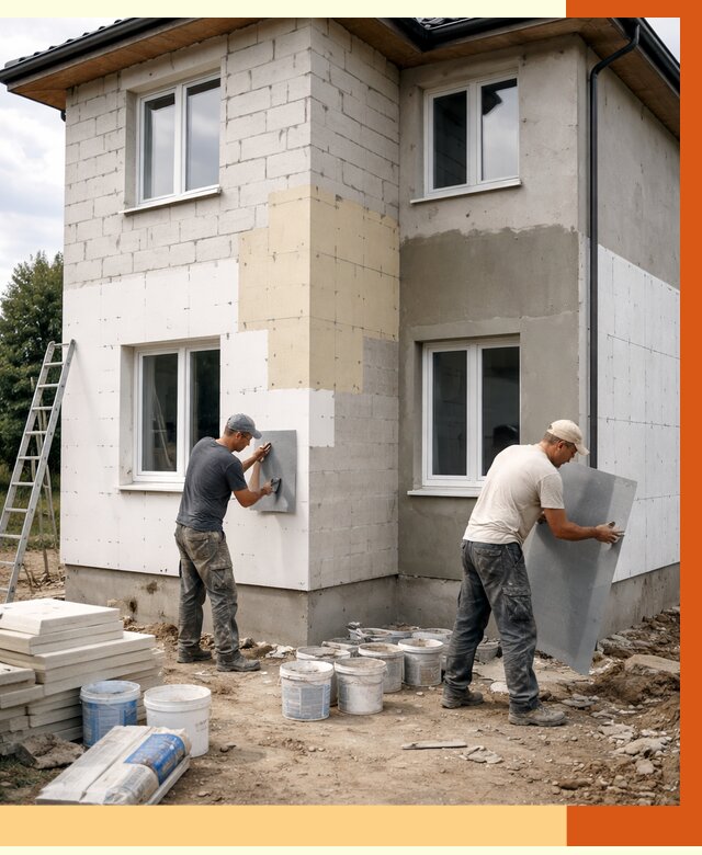 Утепление дома из газобетона в Богородицке от 4488 руб./м² — заказать у ТепломастерБгд