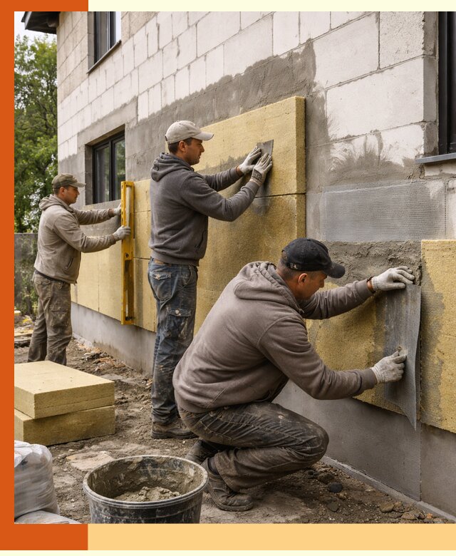 Утепление дома из газобетона в Богородицке качественно и долговечно