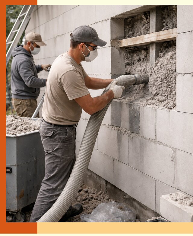 Утепление дома из газобетона эковатой в Богородицке