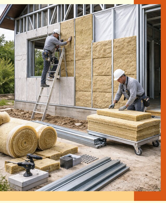 Утепление дома из ЛСТК в Богородицке от 5557 руб./м² — профессионально | ТепломастерБгд