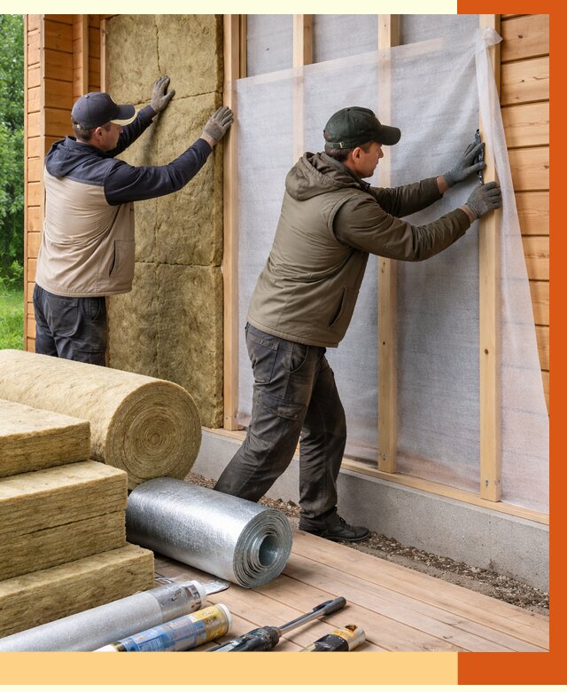 Утепление дома из двойного бруса в Богородицке от 5129 руб./м² — ТепломастерБгд под ключ