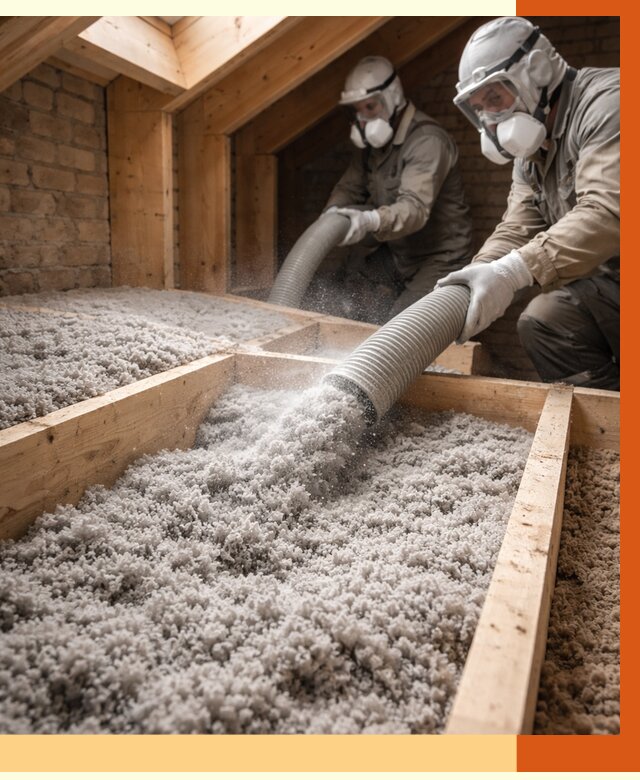 Утепление коттеджа эковатой в Богородицке от 2672 руб./м² — комплексная задувка и монтаж | ТепломастерБгд