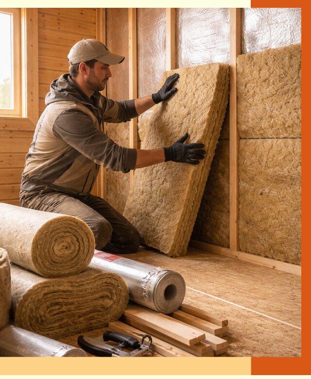 Утепление бани в Богородицке под ключ от 4809 руб./м2 — утеплить потолок, пол и стены | ТепломастерБгд