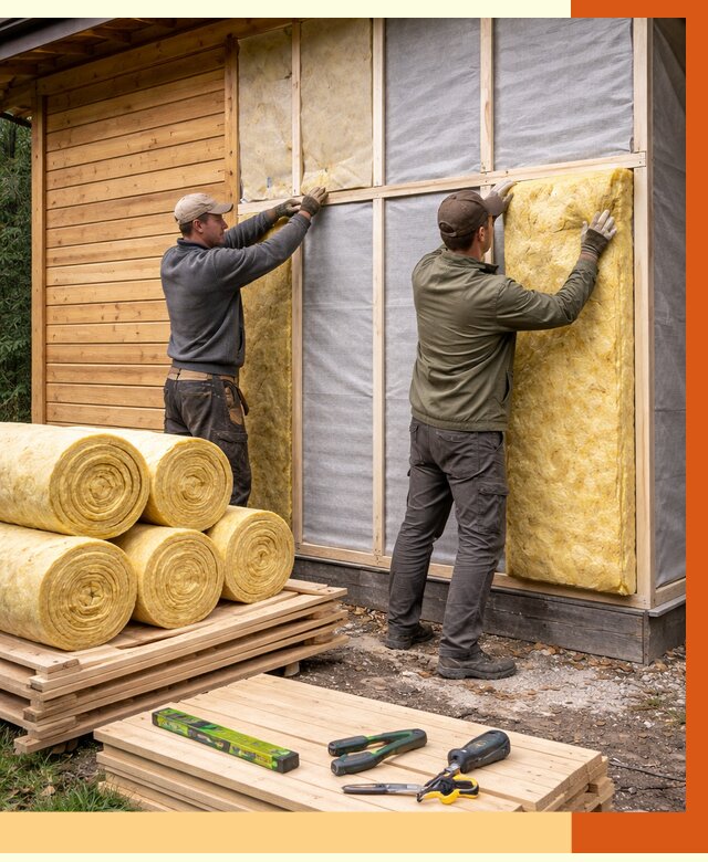 Утепление бани снаружи в Богородицке от 90831 руб. под ключ | ТепломастерБгд