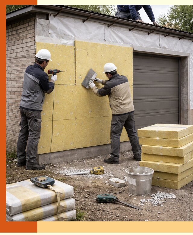 Утепление гаража снаружи в Богородицке качественно и надёжно