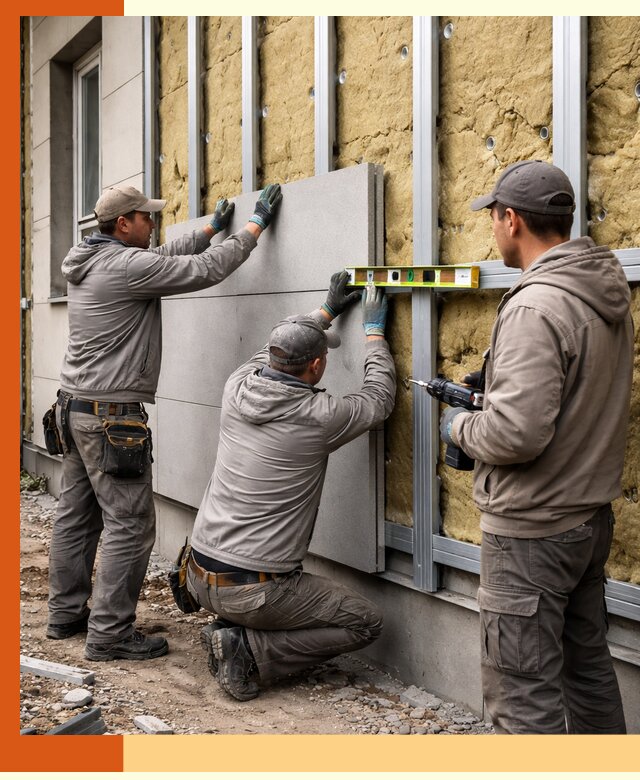 Утепление вентилируемого фасада под ключ в Богородицке