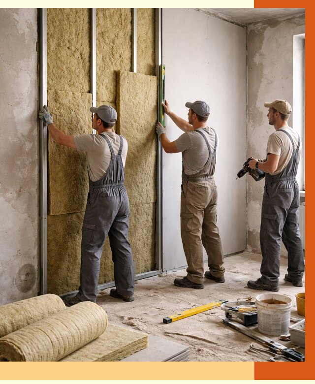 Утепление стен изнутри в Богородицке от 2404 руб/м² под ключ | ТепломастерБгд