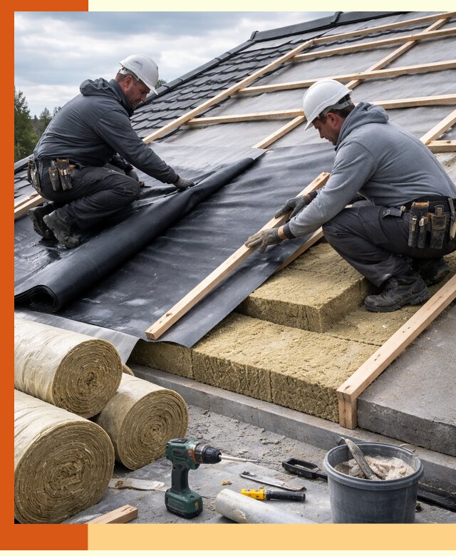 Утепление крыши снаружи в Богородицке: профессиональная теплоизоляция