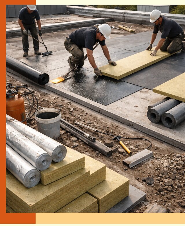 Утепление плоской крыши в Богородицке — надежная теплоизоляция и герметизация