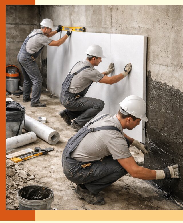 Утепление фундамента изнутри профессионально в Богородицке