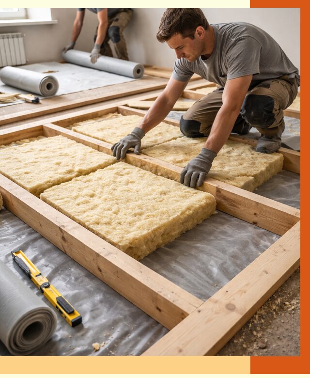 Утепление деревянного пола в Богородицке от 1603 руб./м2 под ключ | ТепломастерБгд