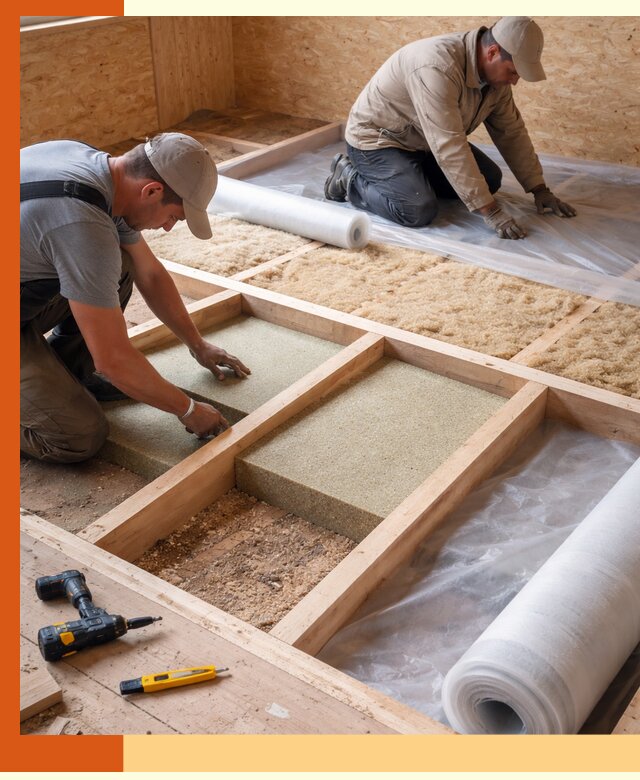 Профессиональное утепление деревянного пола в Богородицке