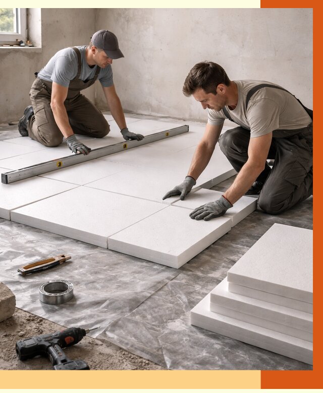 Утепление бетонного пола в Богородицке от 2672 руб/м2 — монтаж и цена | ТепломастерБгд