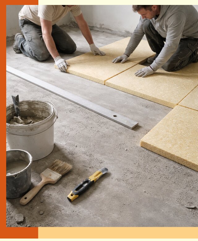 Утепление бетонного пола в Богородицке профессионально и недорого