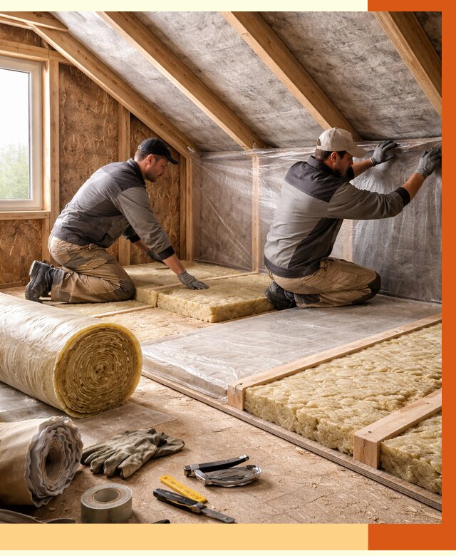 Утепление чердака в Богородицке от 8015 руб/м² — теплоизоляция и комплексное утепление под ключ | ТепломастерБгд