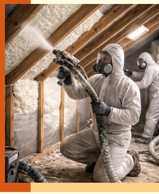 Утепление чердака пенополиуретаном (ППУ) в Богородицке