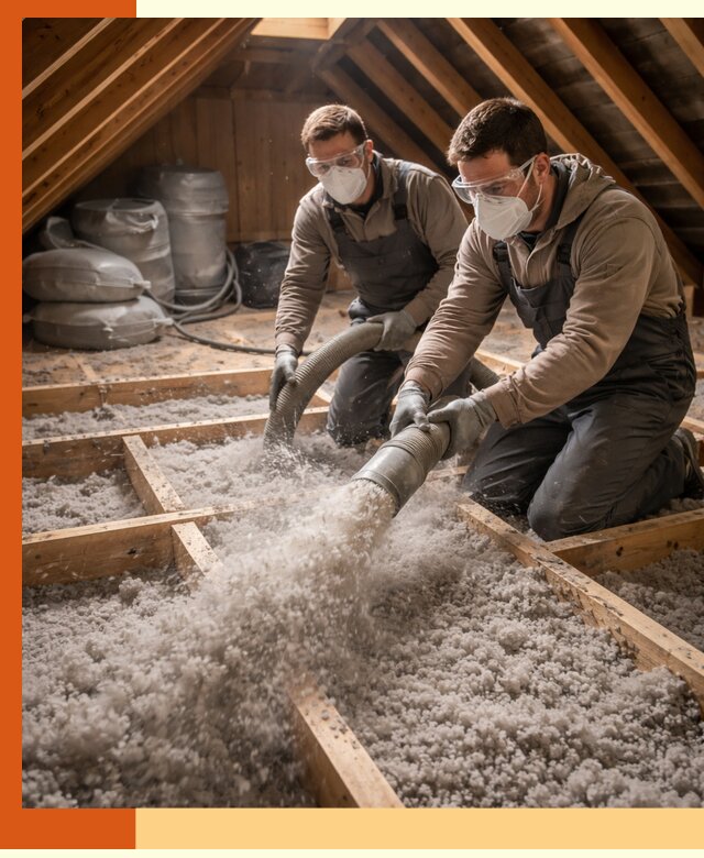 Утепление чердака эковатой в Богородицке — быстро и надёжно