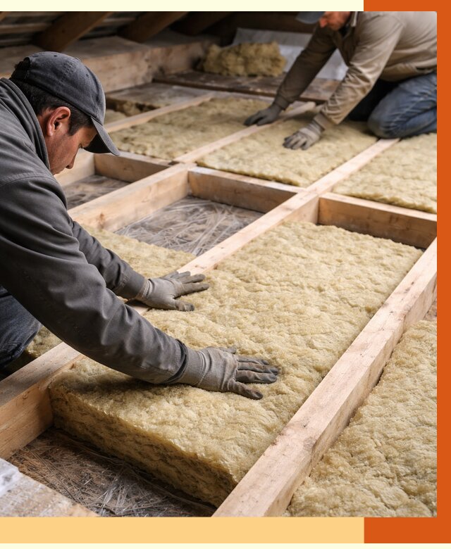 Утепление чердака минватой в Богородицке от 3740 руб/м2 под ключ | ТепломастерБгд