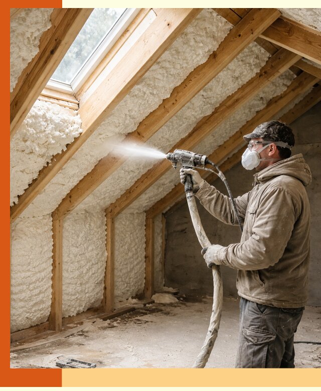 Утепление мансарды ППУ в Богородицке быстро и надежно