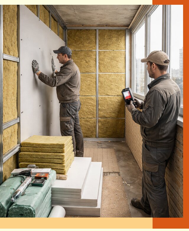 Утепление балкона в Богородицке от 4809 руб. под ключ | ТепломастерБгд