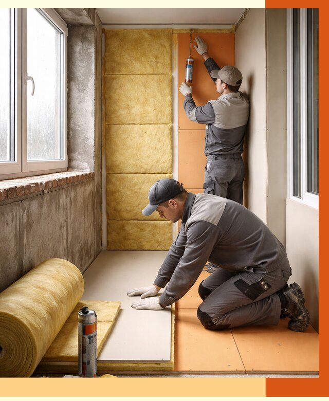 Утепление лоджии под ключ в Богородицке от 6946 руб/м2 — комплексное решение | ТепломастерБгд