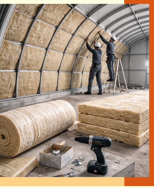 Утепление арочного ангара в Богородицке от 3420 руб./м2 под ключ | ТепломастерБгд