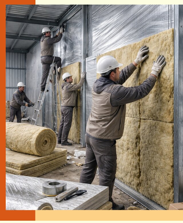 Утепление металлического склада в Богородицке: теплоизоляция и герметизация