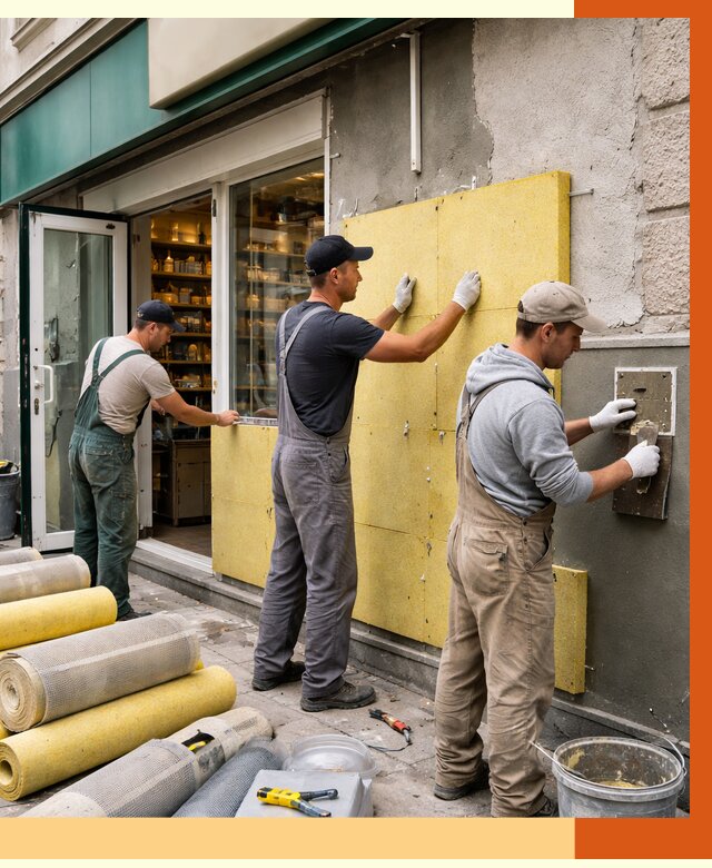 Утепление магазина в Богородицке от 4809 руб/м2 — цена, стены и снаружи | ТепломастерБгд