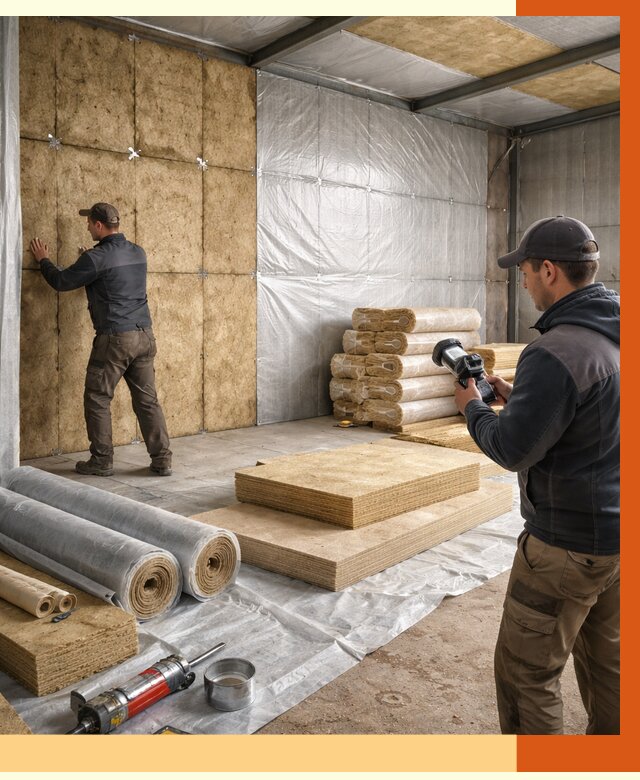 Утепление теплого склада в Богородицке под ключ от 12289 руб/м² | ТепломастерБгд