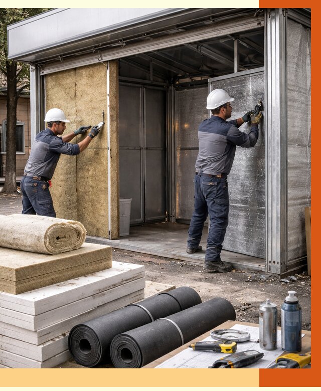 Утепление павильона шаурма в Богородицке под ключ от 1282 руб. за м² | ТепломастерБгд