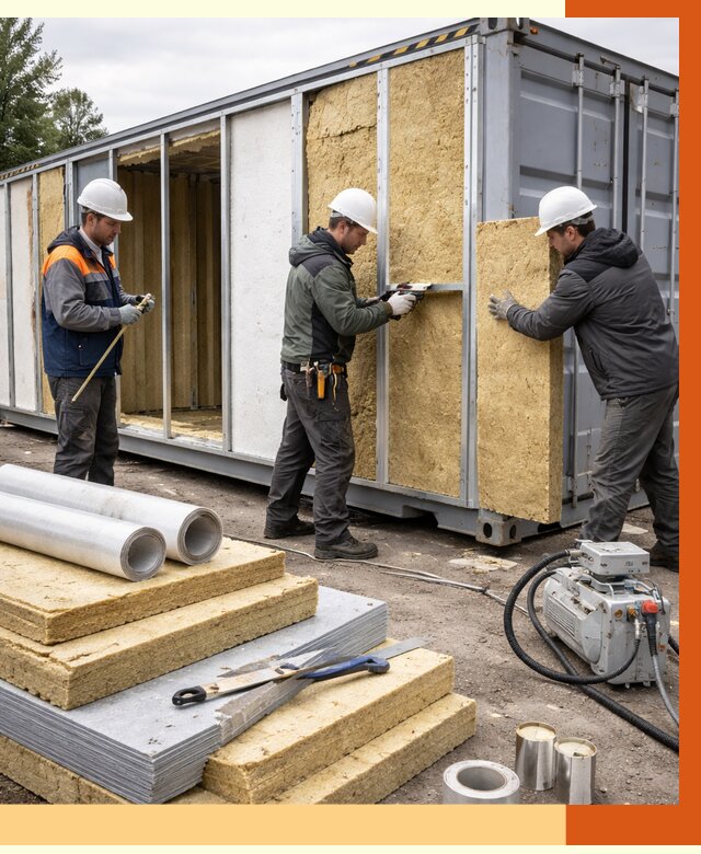 Утепление морского контейнера в Богородицке от 4007 руб. под ключ | ТепломастерБгд