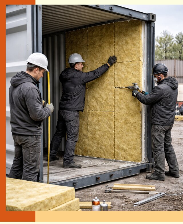 Утепление морского контейнера в Богородицке: надежная теплоизоляция и защита