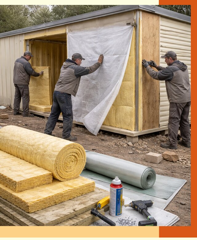 Утепление строительной бытовки в Богородицке от 13358 руб. под ключ | ТепломастерБгд