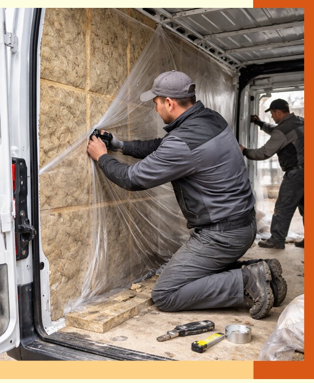 Утепление фургона в Богородицке от 17632 руб/м2 — утепление фургона ППУ и кузова | ТепломастерБгд