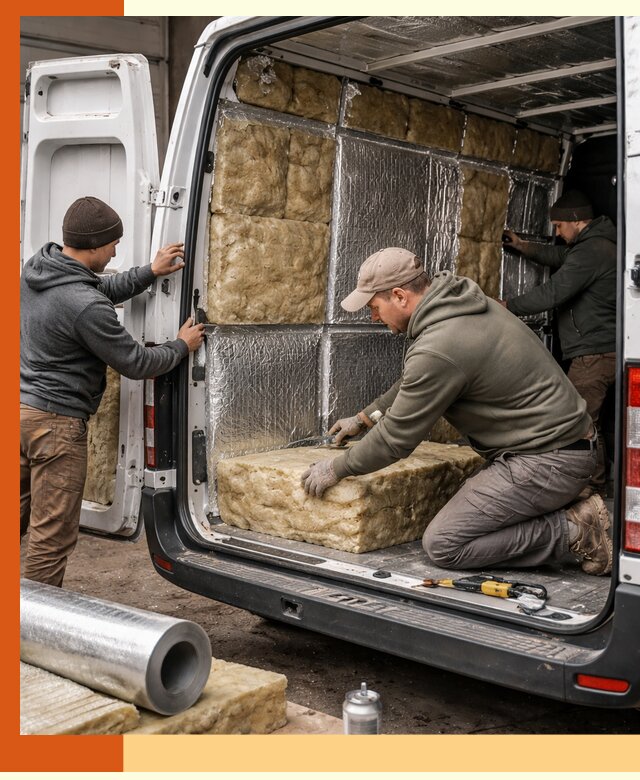 Утепление фургона в Богородицке: профессиональная теплоизоляция и шумоизоляция