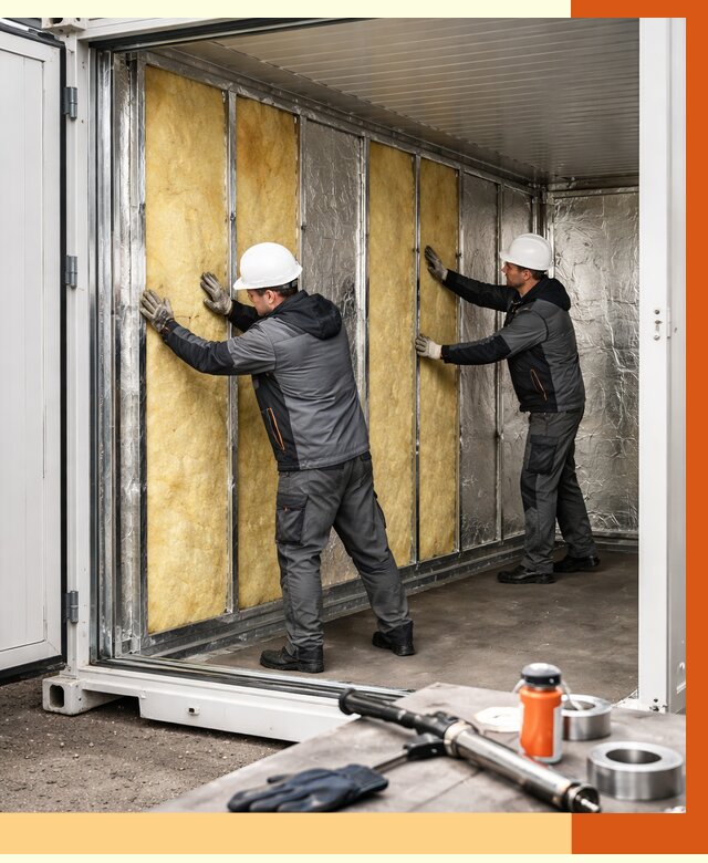 Утепление рефрижераторного контейнера в Богородицке от 48087 руб./м² | ТепломастерБгд