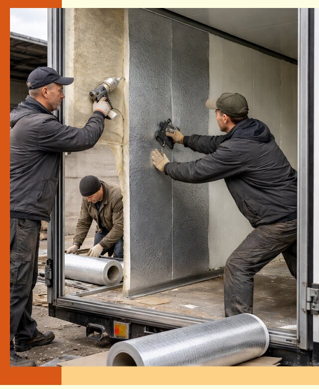 Утепление холодильного кузова в Богородицке — монтаж и теплоизоляция