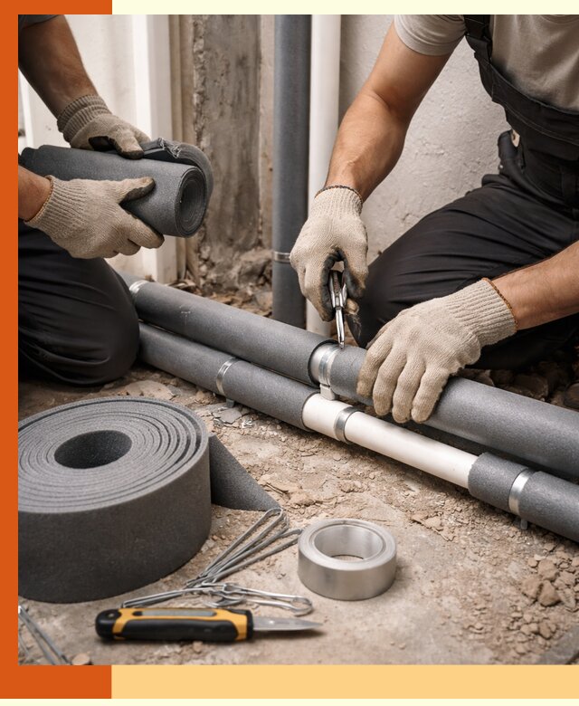 Утепление труб водоснабжения в Богородицке — монтаж и защита сети