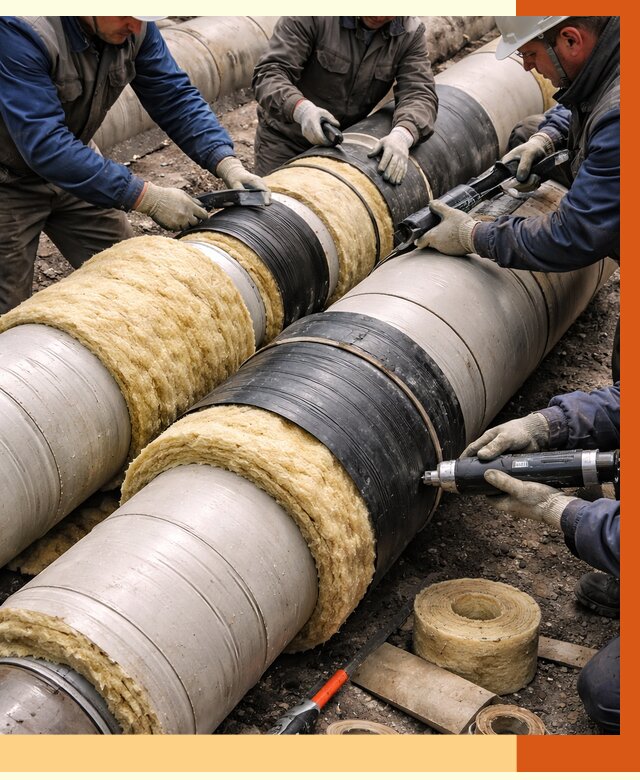 Утепление трубопровода в Богородицке под ключ от 1977 руб. — надежно и выгодно | ТепломастерБгд