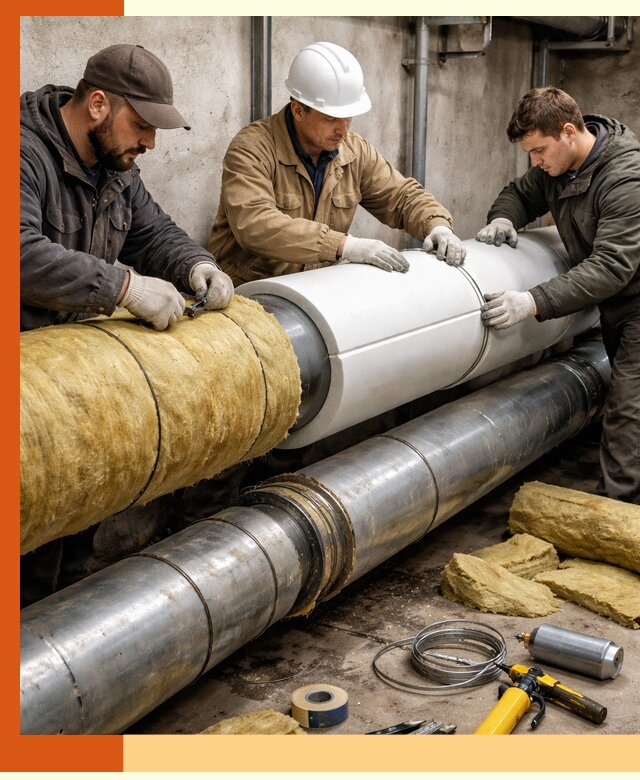 Утепление трубопровода в Богородицке с гарантией энергоэффективности