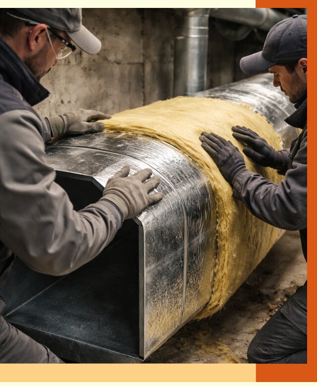 Утепление воздуховодов в Богородицке от 4488 руб. — теплоизоляция вентиляции | ТепломастерБгд